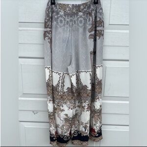 Women's Moda baronessa silk wide legs pull on pants size L